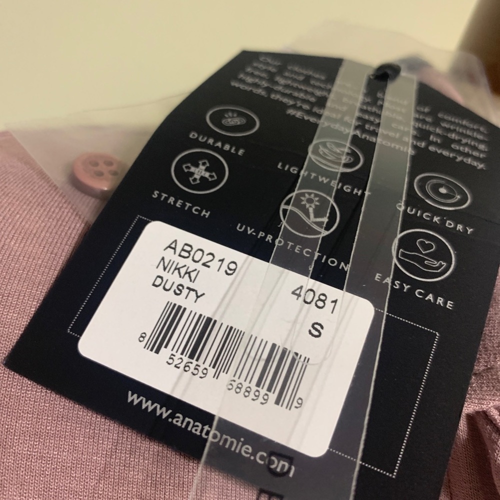 Anatomie Nikki dusty long sleeve button ip ladies top small new - Picture 5 of 7